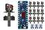2-aspect Red/White modern ground signal with Alpha Mimic control board - Pack of 12