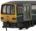 Class 143 'Pacer' 2-car DMU 143608 in GWR green - weathered