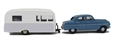 Ford Zephyr Six Mk1 and Bluebird Dauphine Caravan