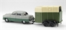 Ford Zodiac and horse box with 2 horses