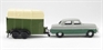 Ford Zodiac and horse box with 2 horses