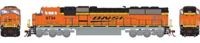 SD70MAC EMD 9734 of the Burlington Northern Santa Fe 