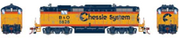 GP7 EMD 5628 of the Chessie System (B&O) 