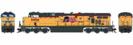ES44AC GE 5454 of the Union Pacific - weathered - digital sound fitted