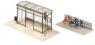 Modern bus shelters and bicycle stands - plastic kit
