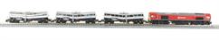 The Silver Bullets Starter Set with Dapol Limited Edition DB Schenker Class 66 001 Diesel Locomotive and three Silver Bullet Wagons