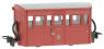 4-wheel Ffestiniog 'Bug Box' third class coach No.4 in FR plain red (1970s/80s condition)