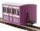 4-wheel Ffestiniog 'Bug Box' first class coach in HM Queen Platinum Jubilee livery - Limited Edition - Sold out on pre-order