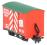 4-wheel L&B box van in "Santa's Workshop Christmas 2023" red and green