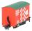 4-wheel L&B box van in "Santa's Workshop Christmas 2023" red and green