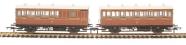 Pack of 4 coaches (4BT, 6CL, 4T, 6BT) in LBSCR umber