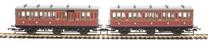 Pack of 4 coaches (6BT, 4X6CL, 6T, 6T) in LMS Crimson Lake