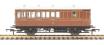 4 wheel brake 3rd 265 in LBSCR umber - with working lighting