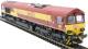 Class 66 66033 in Euro Cargo Rail livery with EWS branding - Sound Fitted