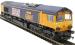 Class 66 66705 in GBRf original livery with Union Flag "Golden Jubilee" - Sound Fitted