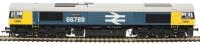 Class 66 66789 in BR Large Logo blue with GBRf branding "British Rail 1948 - 1997"