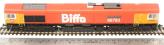 Class 66 66783 in Biffa red with GBRf branding "The Flying Dustman" - Digital Fitted