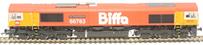 Class 66 66783 in Biffa red with GBRf branding "The Flying Dustman"