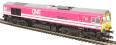 Class 66 66587 in Freightliner/ONE pink livery "AS ONE, WE CAN"
