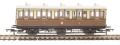 6 wheel tri-composite (1st/2nd/3rd) 84 in GWR chocolate and cream - with working lighting
