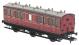 6 wheel composite lavatory (1st/3rd) in Midland Railway Crimson Lake - Sold out on pre-order