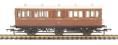 6 wheel 1st 572 in LBSCR umber - with working lighting