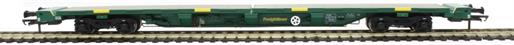 FEA-E intermodal wagon 641014 in Freightliner green with track panel carriers