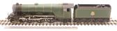 Class A3 4-6-2 unnumbered with single chimney and unstreamlined non-corridor tender in BR green with early emblem