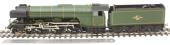 Class A3 4-6-2 unnumbered with double chimney, banjo dome and unstreamlined non-corridor tender in BR green with late crest