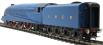 Class A4 4-6-2 unnumbered with single chimney and streamlined corridor tender in LNER Garter blue 1938-1941 & 1946-1948
