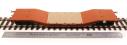 Warwell wagon 50t with diamond frame bogies M360329 in BR gulf red