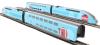 SNCF Ouigo TGV starter train set with 4 car TGV, oval of track and controller with european plug