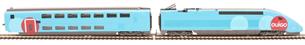 SNCF Ouigo TGV starter train set with 4 car TGV, oval of track and controller with european plug