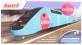 SNCF Ouigo TGV starter train set with 4 car TGV, oval of track and controller with european plug