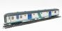 UIC X passenger coaches of the Italian railways in blue & white livery Epoch V - Pack of 4