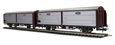 Set of 2 Covered wagons with sliding doors Ford type Hbis299