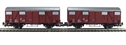 Italian set of 2 closed wagons type Hcqs-vwy for luggage transport FS
