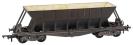ICI Hopper wagon 19116 in battleship grey body, underframes & bogies with PHV TOPS panel (black backing) - weathered. 1973 - 1992