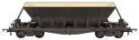 ICI Hopper wagon 19058 in battleship grey body, underframes & bogies with PHV TOPS panel (black backing) - weathered. 1973 - 1992