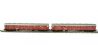 Set of 2 sleeping cars of the German DB in DSG red & yellow liver Epoch 3