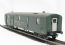 Light steel baggage coach of the Swiss SBB in green livery Epoch III