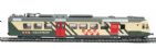 Electric railcar set RBDe4/4 and ABt of the Swiss SOB in suburban livery