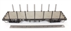 Flat Wagon with Stanchion Black