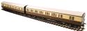 Pair of two GWR 'B' set coaches in GWR chocolate and cream with twin cities crest - "Bristol Division Set 17"