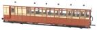 Lynton & Barnstaple brake third No.16 in L&B red and ivory - 1897 - 1901 condition
