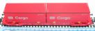 Container wagon with 2x DB Cargo containers