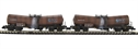 2 x Silver Bullet wagons. Weathered