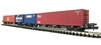 Pair of 2 Freightliner FEAB spine wagons with containers.