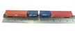 Pair of 2 Freightliner FEAB spine wagons with containers.