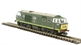 Class 35 Hymek D7083 in BR two tone green with small yellow panel